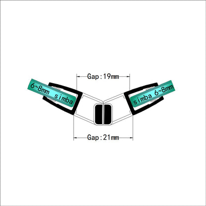 6-8mm 135° Glass Magnetic Seal M68C2M, Seal 19mm Gap