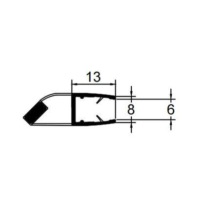 6-8mm Glass Magnetic Seal MYF163, 11mm/27mm Gap