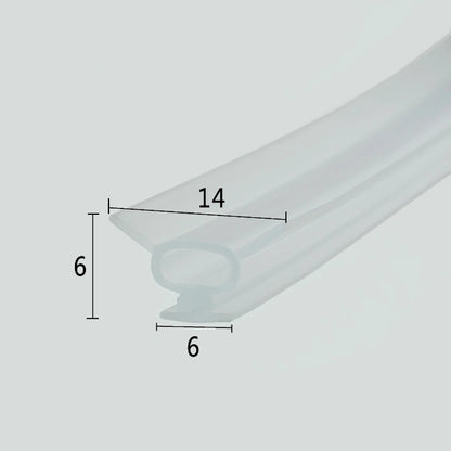 6mm T-Bar 6mm Gap Precise Fit Shower Frame Gasket VD004 (V-Wing Buffer)