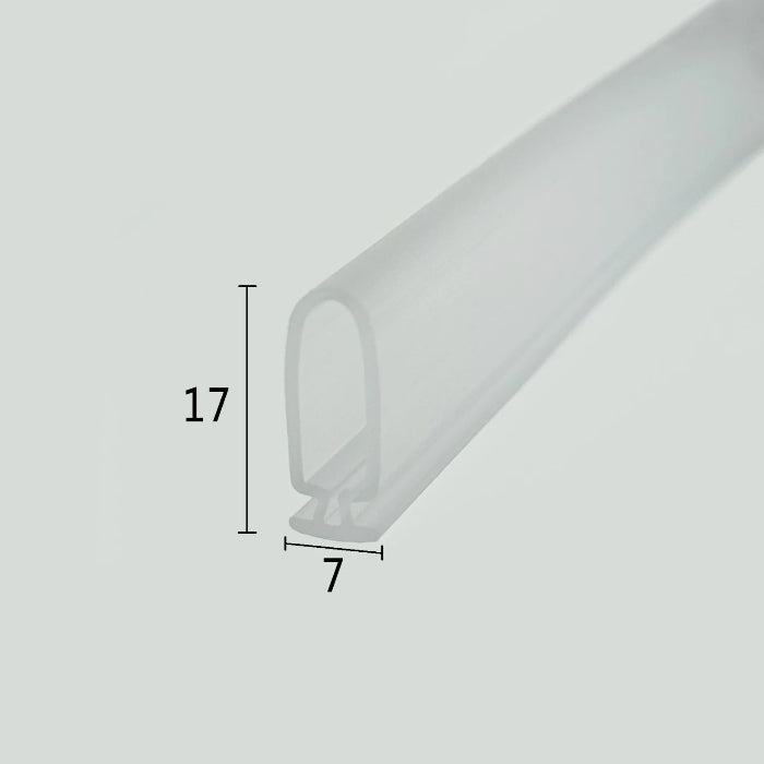 7mm T-Bar 17mm Large Bubble Compression Shower Frame Gasket VD005 (Max-Gap)