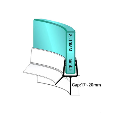 8-10mm Glass Curved Seal Gap 17-20mm V810S20CU