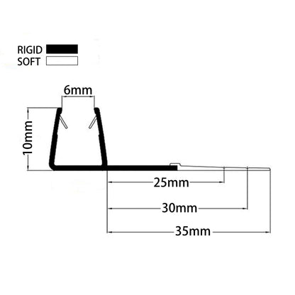 8mm-10mm Glass F-Shape Seal Gap 34-67mm F810S2535