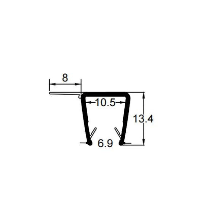 8mm-10mm Glass F Shape Seal Gap 11-14mm F810S8