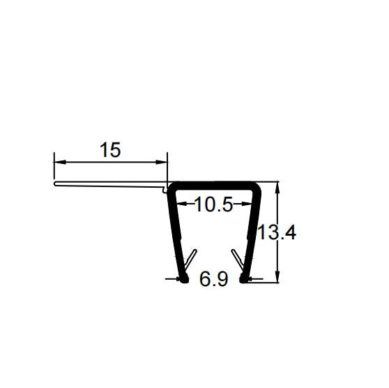 8mm-10mm Glass F Shape Seal Gap 18-28mm F810S15