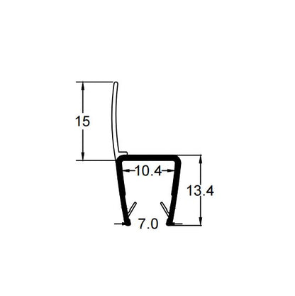 8mm-10mm Glass H Shape Seal Gap 3-13mm H810S15