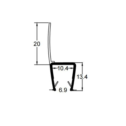8mm-10mm Glass H Shape Seal Gap 3-18mm H810S20