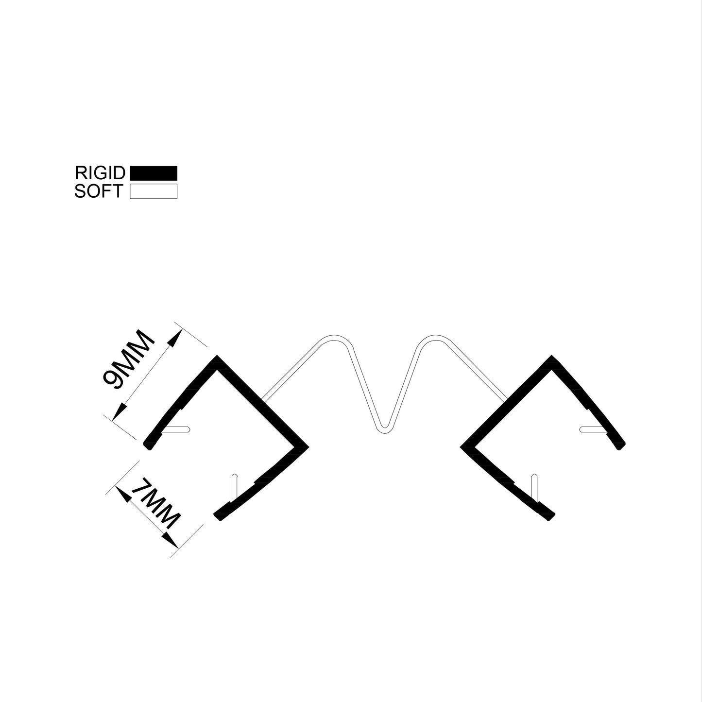 8mm Glass Bi-fold Side Seal D08