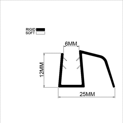 8mm Glass Bottom Seal Gapless S8DTL