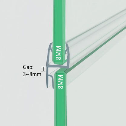 8mm Glass Premium H-Profile Vertical Seal HH08
