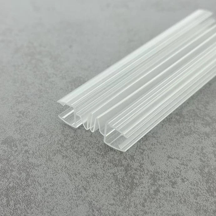 8mm Glass Two Panel Corner Shower Seal D08