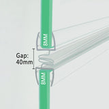 8mm Glass Two Panel Corner Shower Seal D08