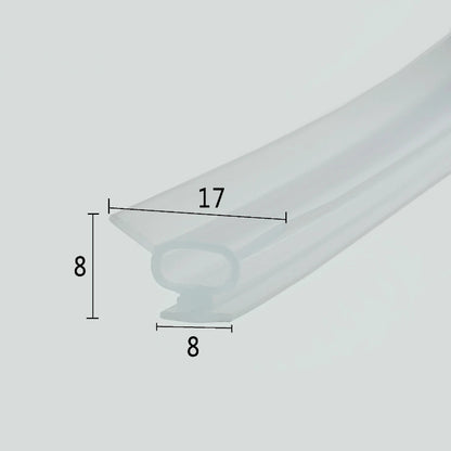 8mm T-Bar 8mm Bubble V-Wing Compression Shower Frame Gasket VD003 (8mm Gap Specialist)