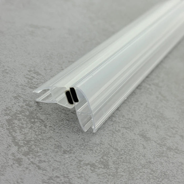 clear 90 degree magnetic shower door seal pair for sliding or hinged glass door