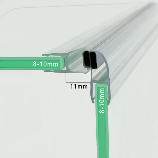 90° Magnetic Shower Door Seal Pair for 8-10mm Glass MD81090