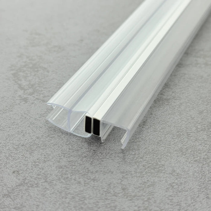 ME81090 90 degree magnetic shower seal with soft fin for glass door closure