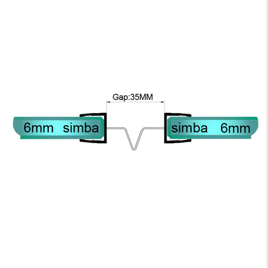 Bi-fold Shower Door Vertical Seal Replacement 6mm Glass D06