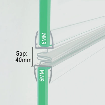 Bi-fold Shower Door Vertical Seal Replacement 6mm Glass D06