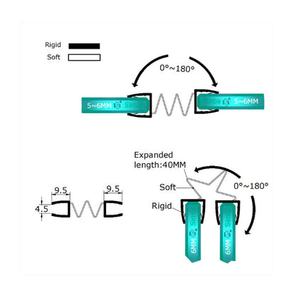 Bi-fold Shower Door Vertical Seal Replacement 6mm Glass D06