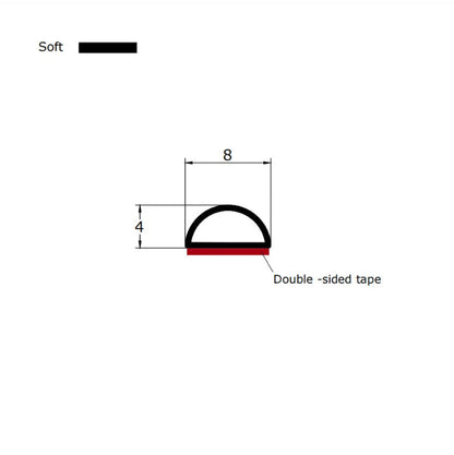 Clear Adhesive Curved Threshold Seal PV29
