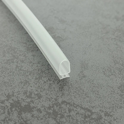 7mm Base Crystal Clear Vinyl Shower Door Bulb Seal BU001