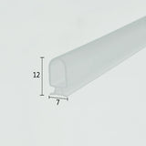 7mm Base Crystal Clear Vinyl Shower Door Bulb Seal BU001