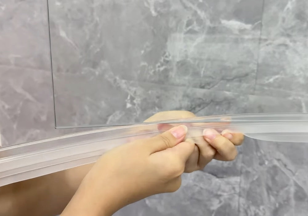 Load video: No heating needed — bends easily to fit all P- and D-shaped curved showers.SIMBA seals are flexible, making them much easier to install than standard PVC.