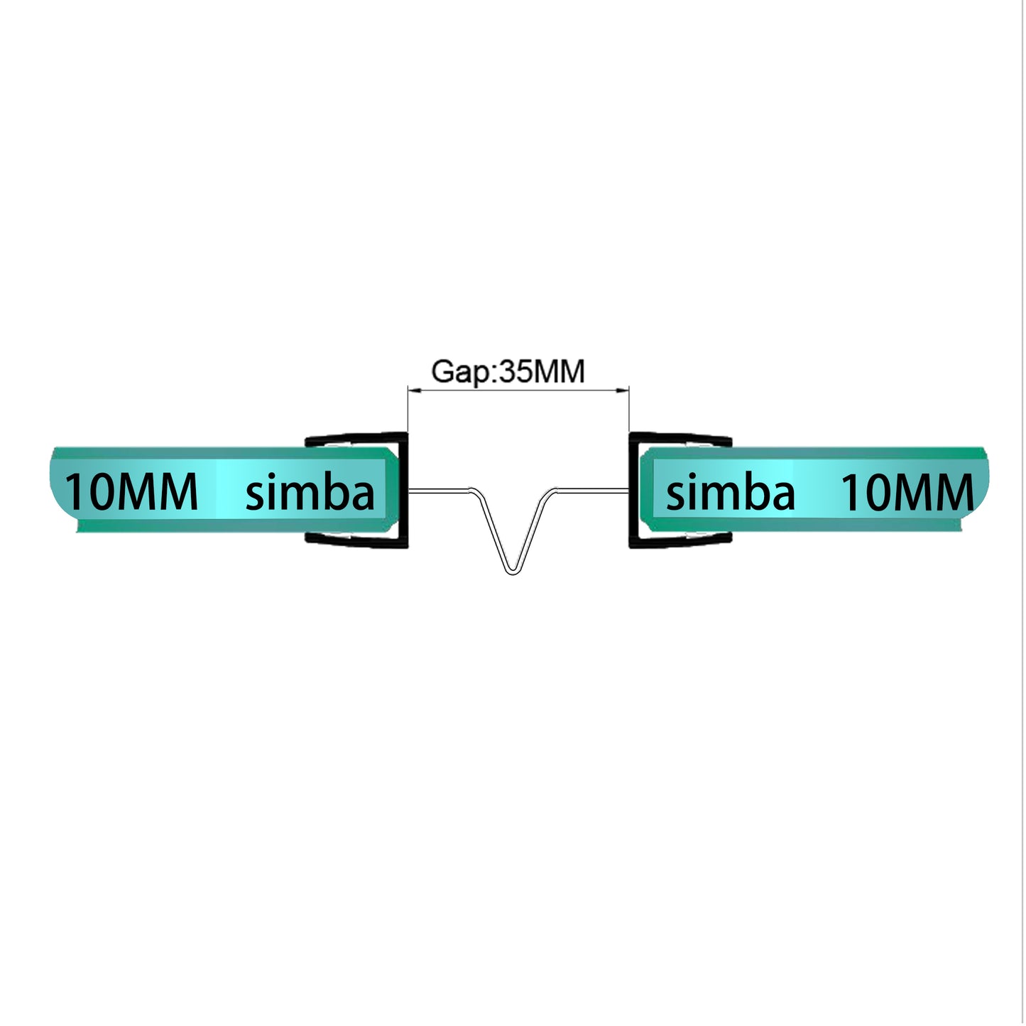 double sided for shower door sweep