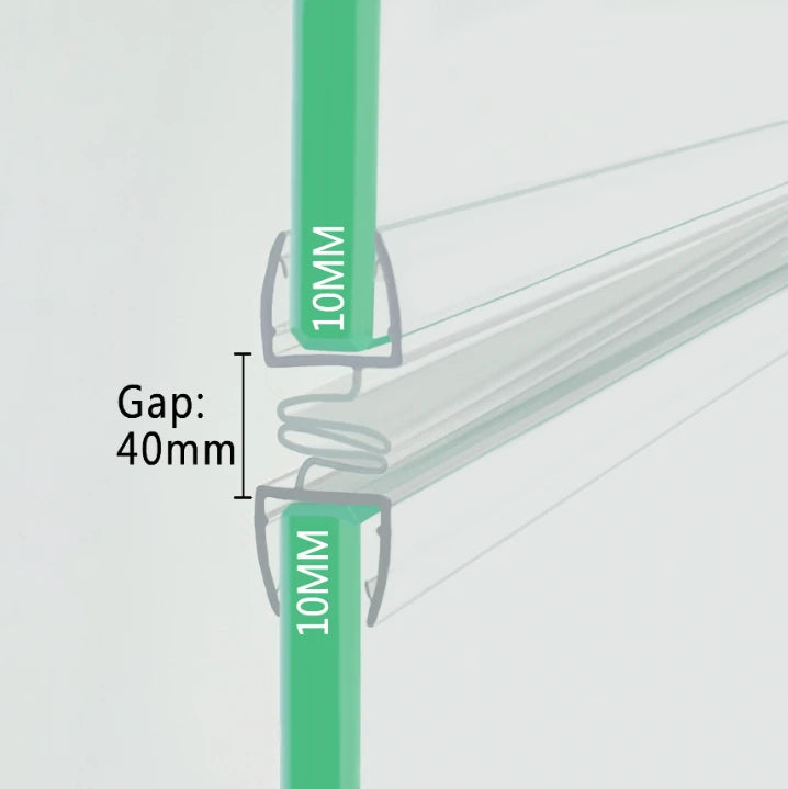 Double Shower Door Seal Strip For 10mm Glass D010