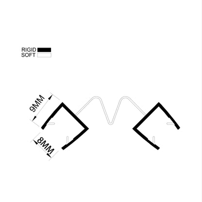 Double Shower Door Seal Strip For 10mm Glass D010