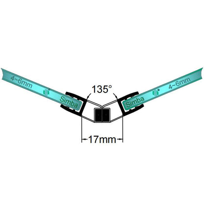 4-6mm Glass Magnetic Seal 17/20mm Gap 4BMX135