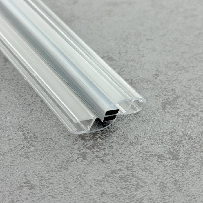 clear offset magnetic shower door seal pair for 8-10mm hinged shower glass