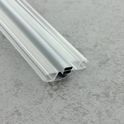 clear offset magnetic shower door seal pair for 8-10mm hinged shower glass