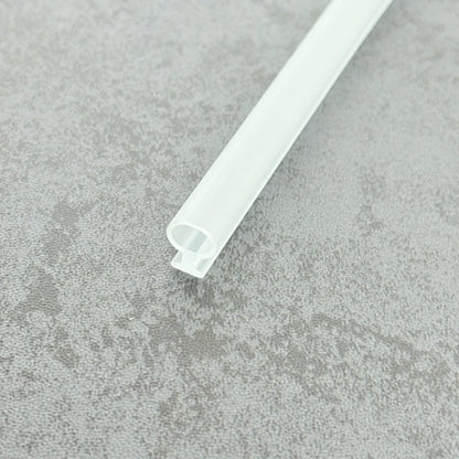 6mm T-Post Professional Shower Door Bulb Seal - Clear Vinyl BU002