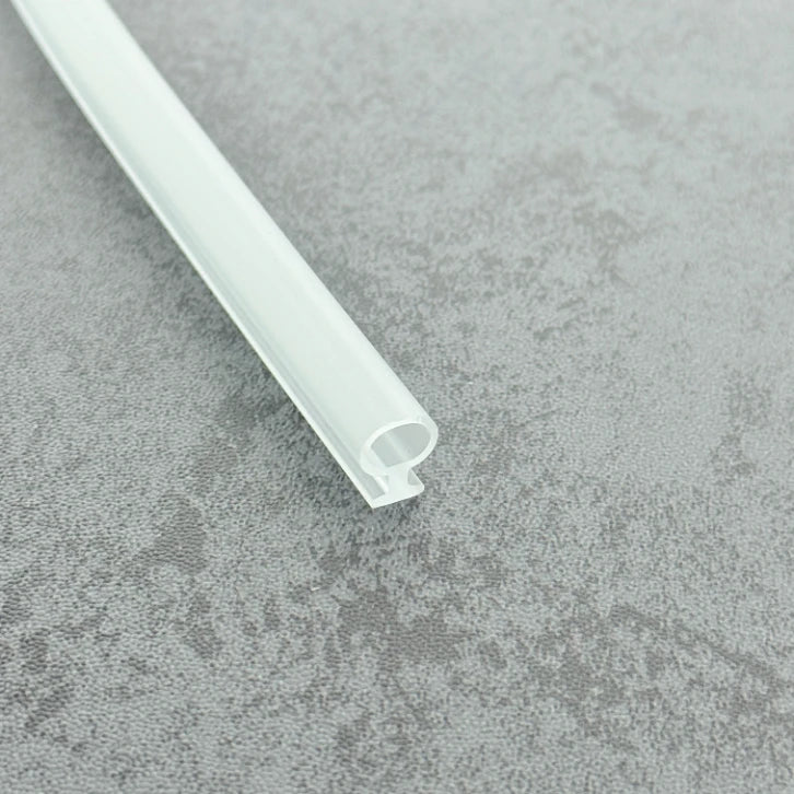 6mm T-Post Professional Shower Door Bulb Seal - Clear Vinyl BU002