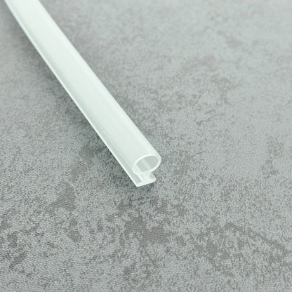 6mm T-Post Professional Shower Door Bulb Seal - Clear Vinyl BU002