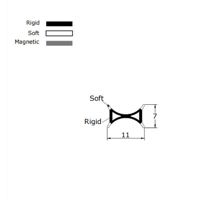 11mm Frame Folding Bath Screen Seal ROT08