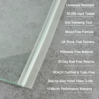 Why choose SIMBA shower seals: 30,--- uses tested, Quality rubber material, reach certified, and UK fast delivery