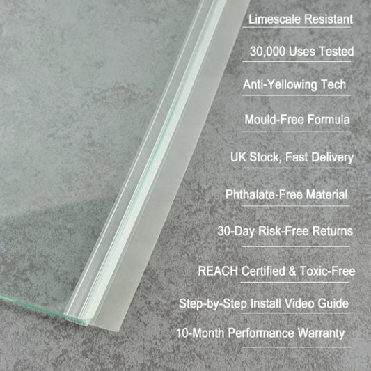 Why choose SIMBA shower seals: 30,--- uses tested, Quality rubber material, reach certified, and UK fast delivery