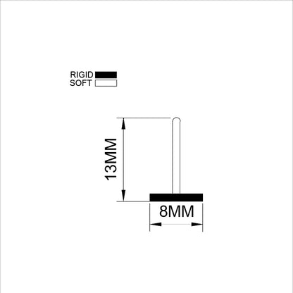 T Shaped Shower Door Bottom Seal RY3463