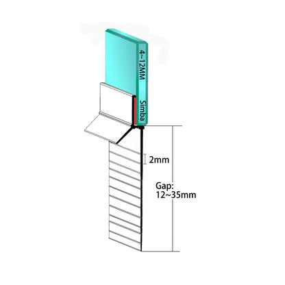 Universal Adhesive Bottom Seal Gap 12-35mm V312S1235H