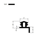 Specialist Shower Frame Channel Seal 8mm Width VL005