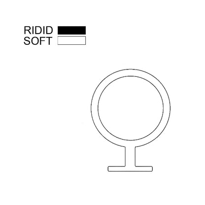 Vertical Bulb Trim Seal | Black 5mm T-Bar x 13mm Bulb Seal VU007