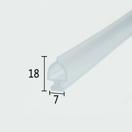 Vertical Side Shower Door Translucent Vinyl Bulb Seal BU003