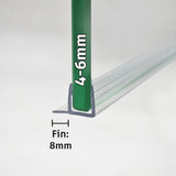 F456S8 F shape shower seal for 4–6mm glass with fixed 8mm flexible fin