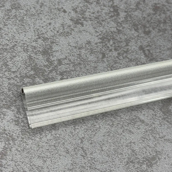 Clear frosted PVC profile of the M10B2M magnetic shower door seal for 10mm glass