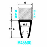 M456D0 dual-polarity magnetic shower door seal dimensions for 4-6mm glass