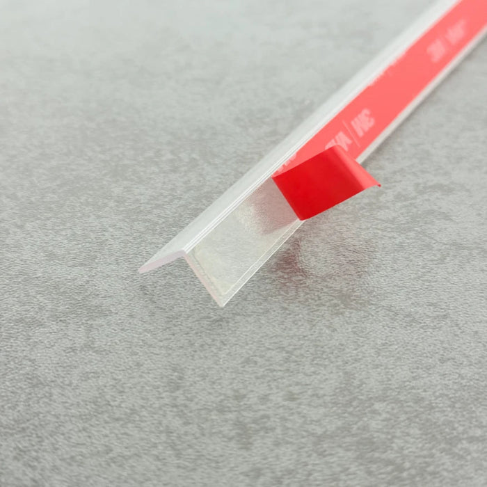 Close-up of VG003 adhesive seal showing compatibility with all glass thicknesses