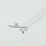 ROT03 folding shower door side seal with 8mm track insert and 12mm flexible fin