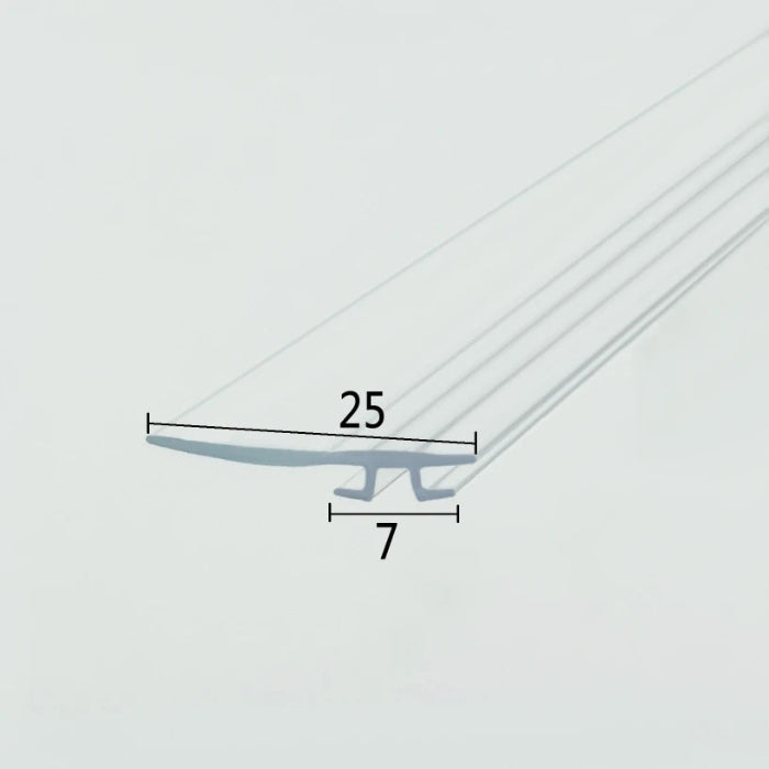 ROT05 folding shower door side seal with 7mm track insert and 25mm flexible fin