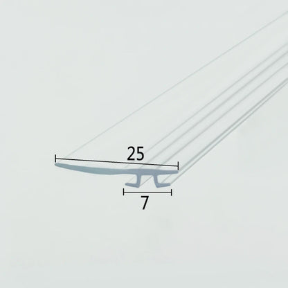 ROT05 folding shower door side seal with 7mm track insert and 25mm flexible fin